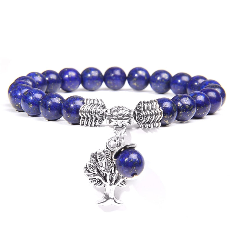 Pulsera Árbol De la Vida, Piedras Naturales