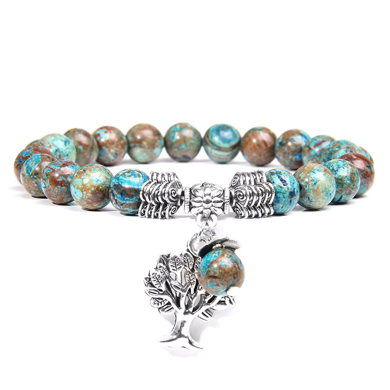 Pulsera Árbol De la Vida, Piedras Naturales