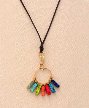 Collar Multicolor Piedra Natural Jaspe