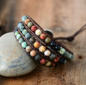 Pulsera Envolvente Love con Piedras Semipreciosas Naturales