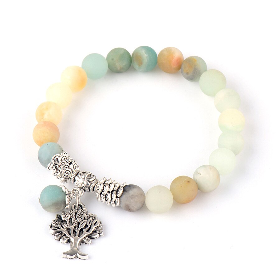 Pulsera Árbol de la Vida, Piedras Amazonita