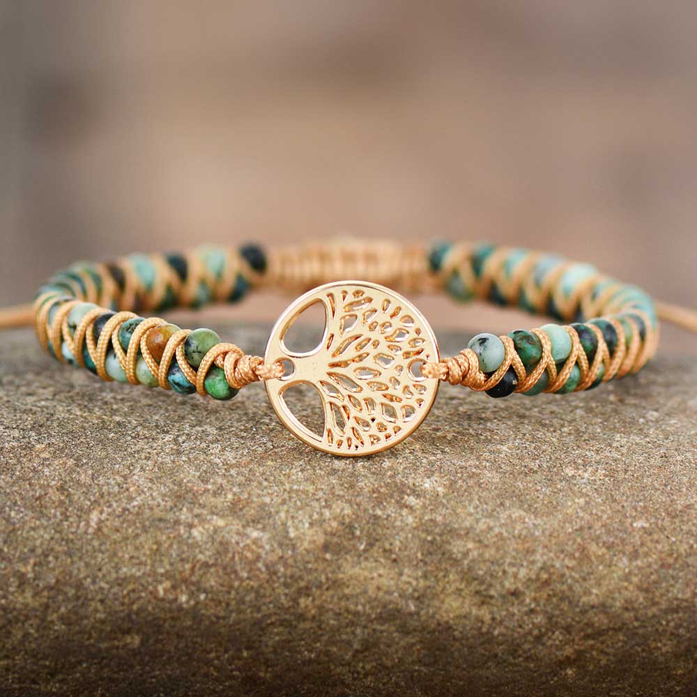 Pulsera Árbol De La Vida Piedras Naturales