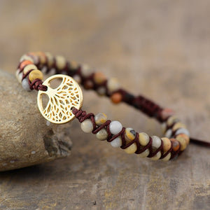 Pulsera Árbol De La Vida Piedras Naturales